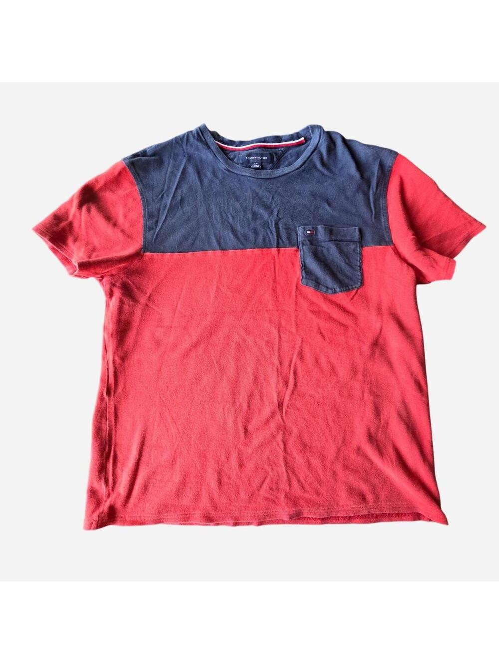 Tommy Hilfiger Men's Red and Multi Tshirt